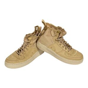 NIKE SF Air Force 1 Mid Mushroom High Top Military Inspired Sneaker Size 6Y